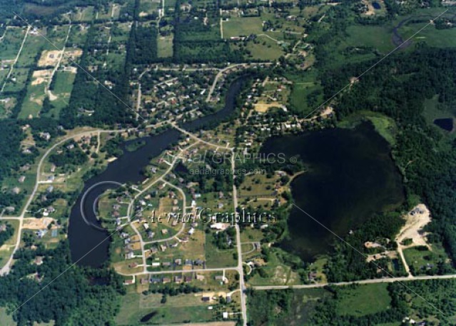 Moraine Lake & Beach Lake in Livingston County, Michigan